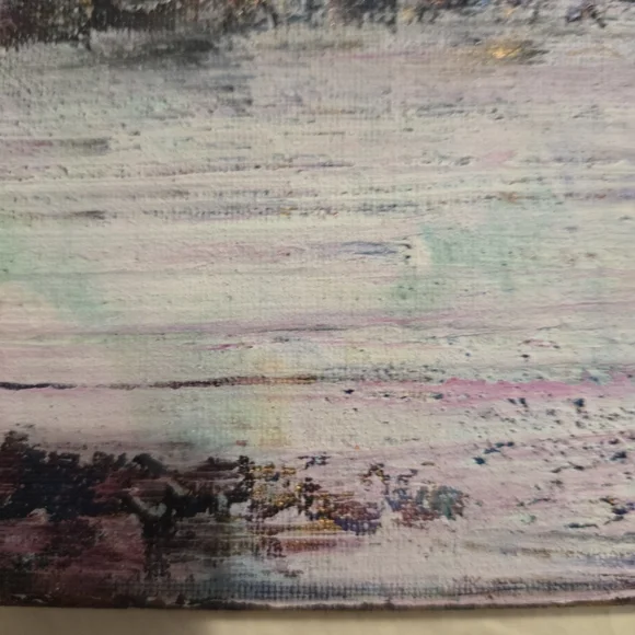 HANDCRAFTED Abstract Painting HANDPAINTED Artwork HANDMADE Wall Art Decor 8"x8" - Picture 11 of 16